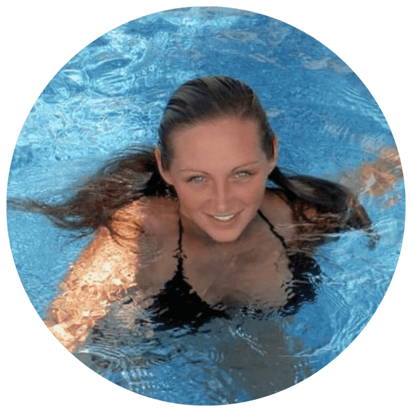 Girl with autism doing aquatic therapy
