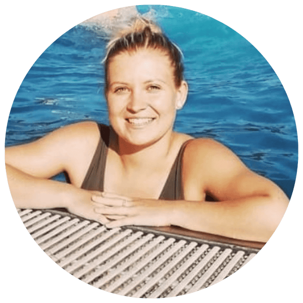 Woman with Lymphedema in the pool