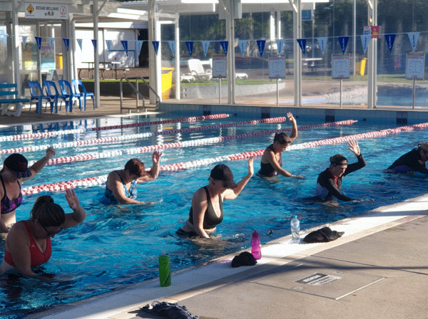 Group Water Cycling Exercise